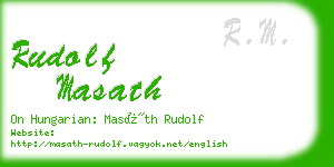 rudolf masath business card